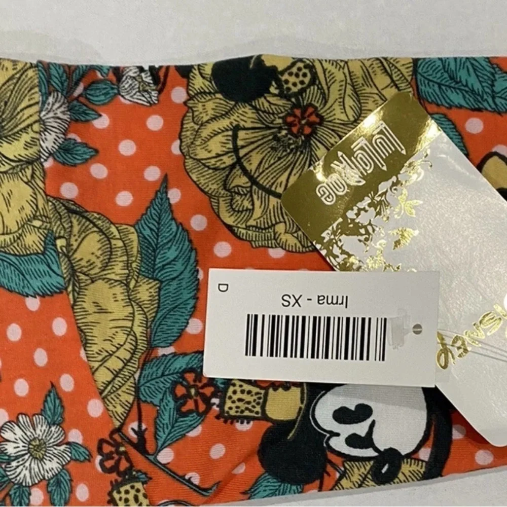 LuLaRoe DISNEY Shirt Sz XS/S US 2-6 Minnie Mouse Short Sleeve Tunic Top NWT